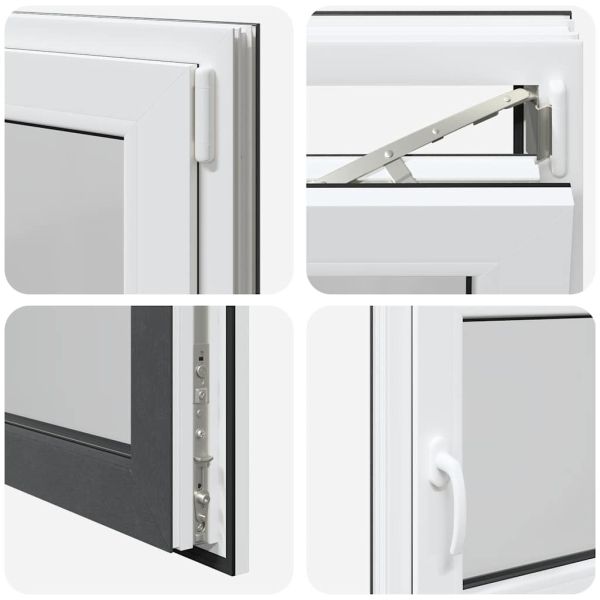 Прозорец за мазе "RISOR" 90x50 см Отварящо-отваряем DIN десен антрацит