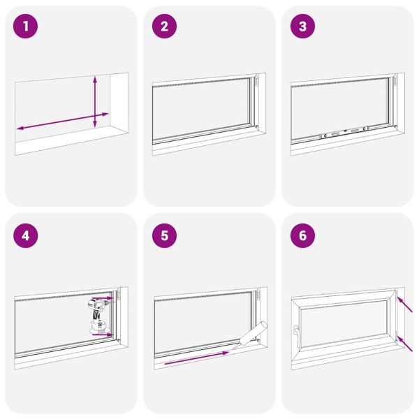 Прозорец за мазе "RISOR" 90x50 см Отварящо-отваряем DIN десен антрацит