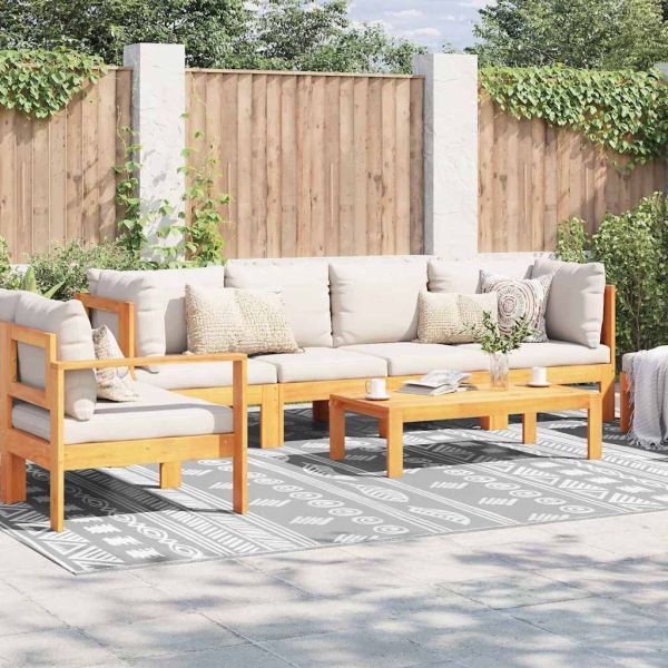 Външен килим ARAKIL Сив и бял 400 × 300 cm 50% Полипропилен