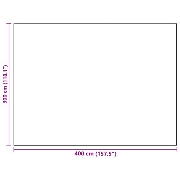 Външен килим ARAKIL Сив и бял 400 × 300 cm 50% Полипропилен
