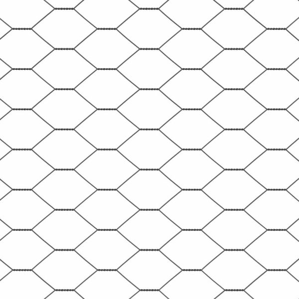 Шестоъгълна ограда Сив 1,6 x 100 m ПВЦ