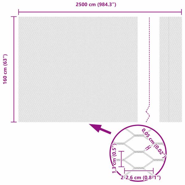 Шестоъгълна ограда Сребрист 1,6 x 25 m Поцинкована стомана