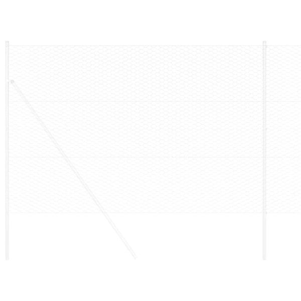 Шестоъгълна ограда Сребрист 1,6 x 25 m Поцинкована стомана