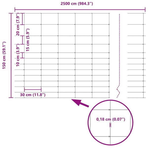 Ограда за пасища Сребрист 25 x 1,5 m Поцинкована стомана