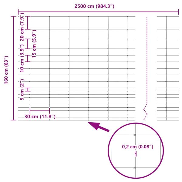 Ограда за пасища Сребрист 25 x 1,6 м Поцинкована стомана