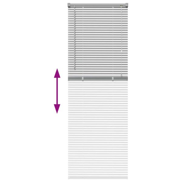 Щора за прозорец С завеси Сребрист Алуминий