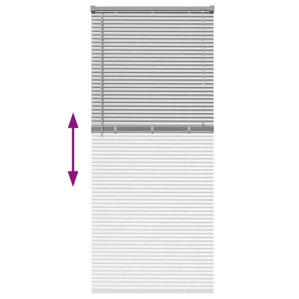 Щора за прозорец С завеси Сребрист Алуминий