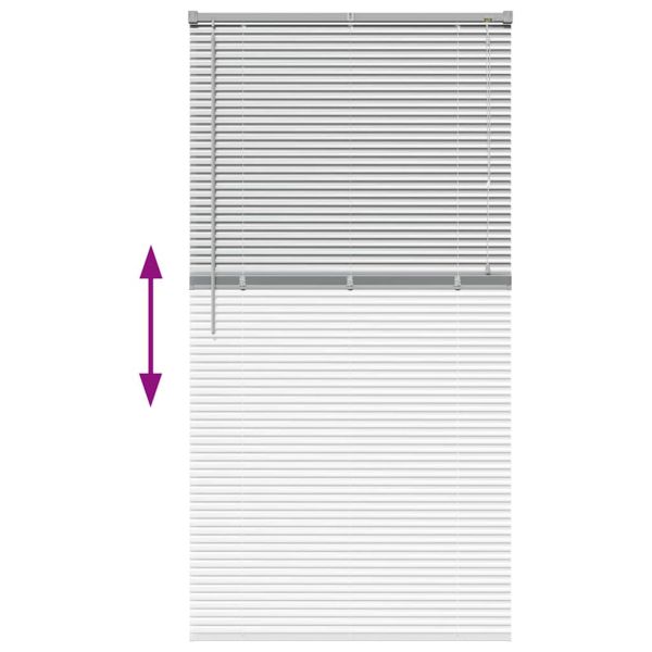 Щора за прозорец С завеси Сребрист Алуминий