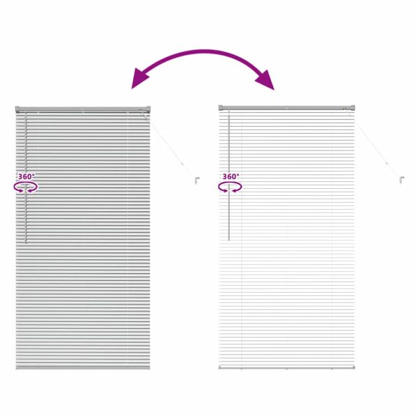 Щора за прозорец С завеси Сребрист Алуминий