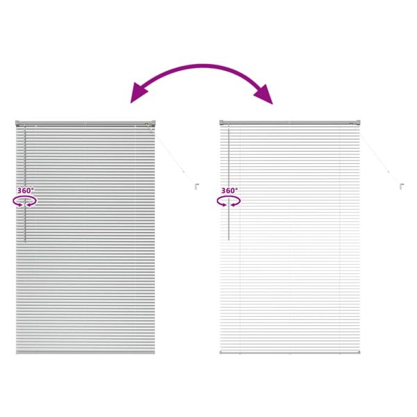 Щора за прозорец С завеси Сребрист Алуминий