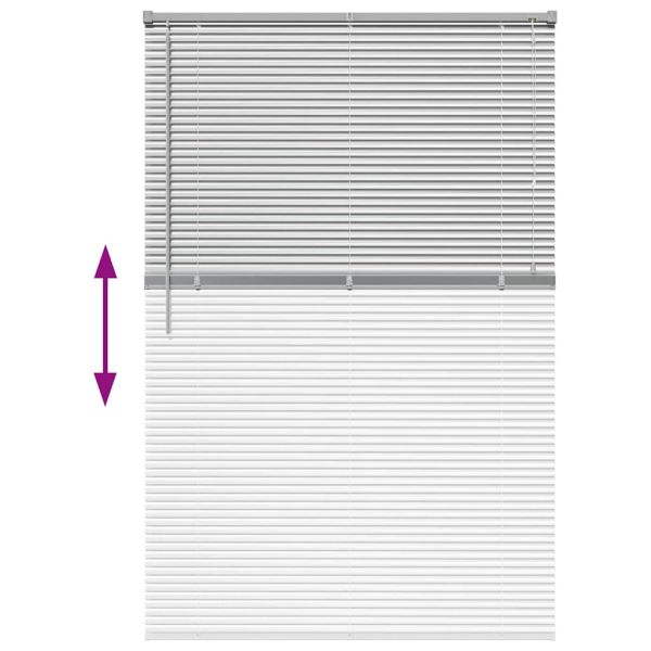 Щора за прозорец С завеси Сребрист Алуминий