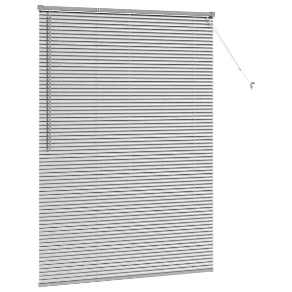 Щора за прозорец С завеси Сребрист Алуминий