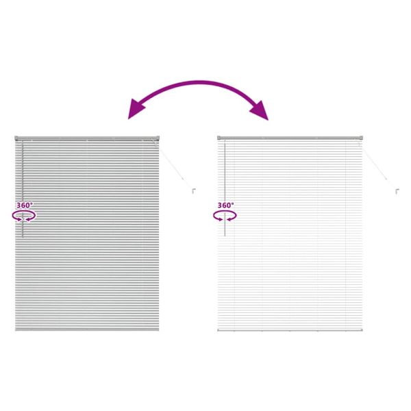 Щора за прозорец С завеси Сребрист Алуминий