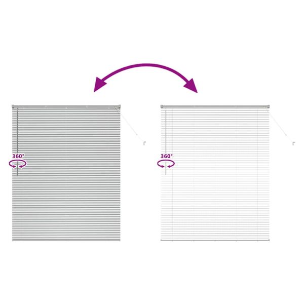 Щора за прозорец С завеси Сребрист Алуминий