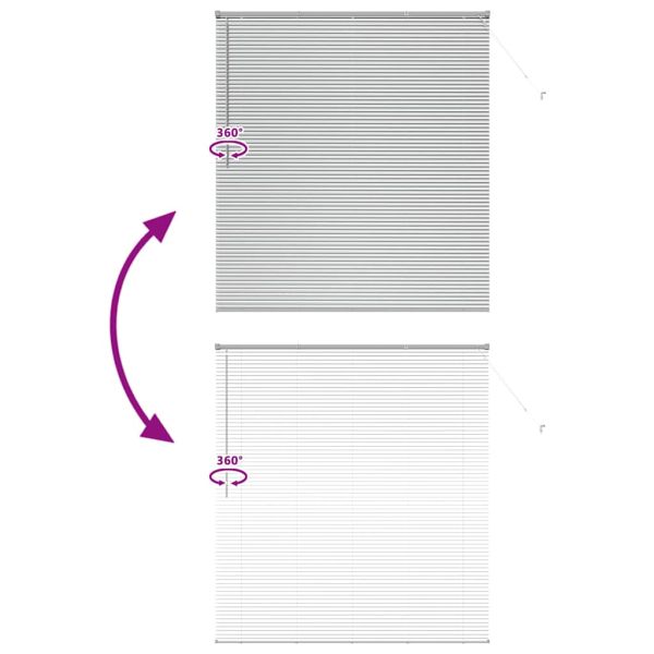 Щора за прозорец С завеси Сребрист Алуминий