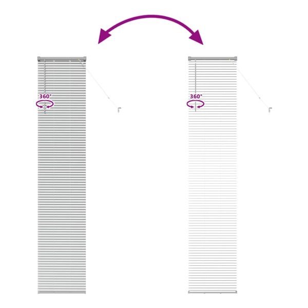 Щора за прозорец С завеси Сребрист Алуминий