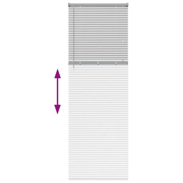 Щора за прозорец С завеси Сребрист Алуминий