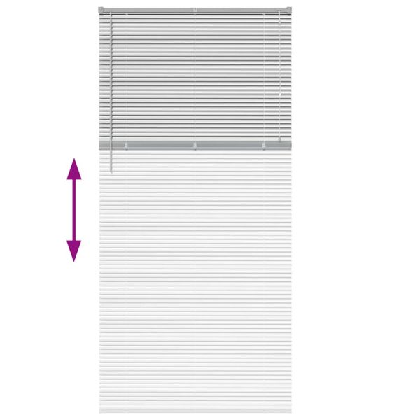 Щора за прозорец С завеси Сребрист Алуминий