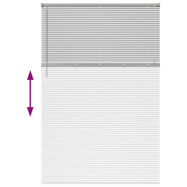 Щора за прозорец С завеси Сребрист Алуминий