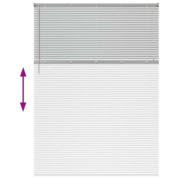 Щора за прозорец С завеси Сребрист Алуминий