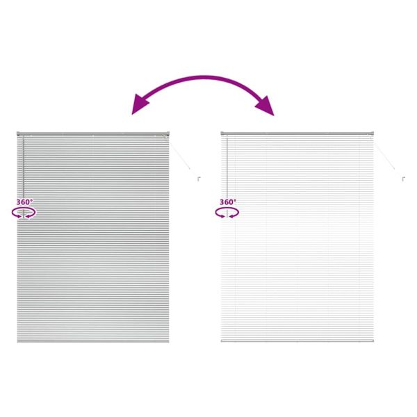 Щора за прозорец С завеси Сребрист Алуминий