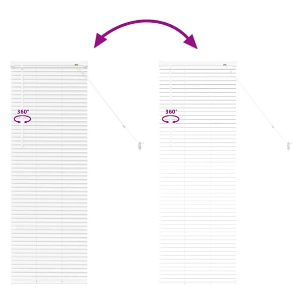 Щора за прозорец С завеси Бяло Алуминий