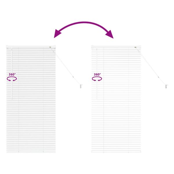 Щора за прозорец С завеси Бяло Алуминий