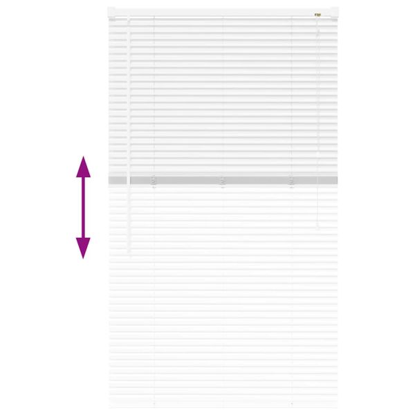 Щора за прозорец С завеси Бяло Алуминий