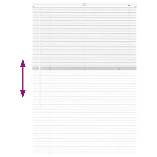 Щора за прозорец С завеси Бяло Алуминий