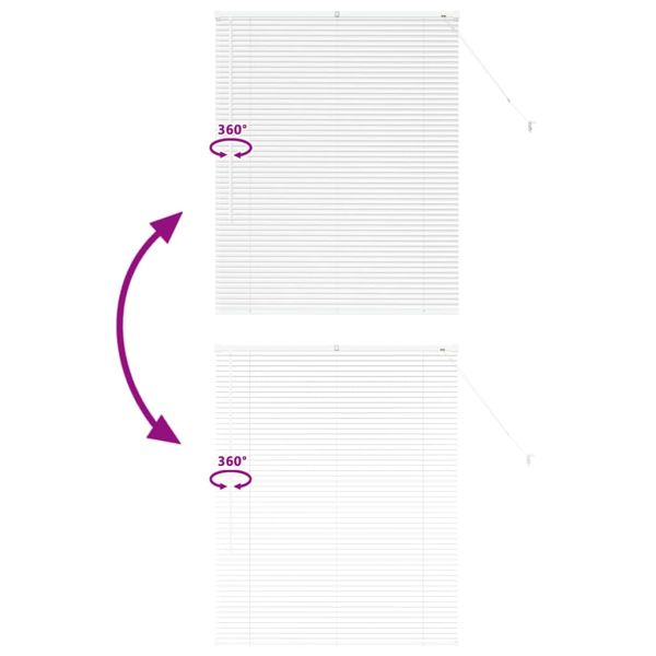 Щора за прозорец С завеси Бяло Алуминий