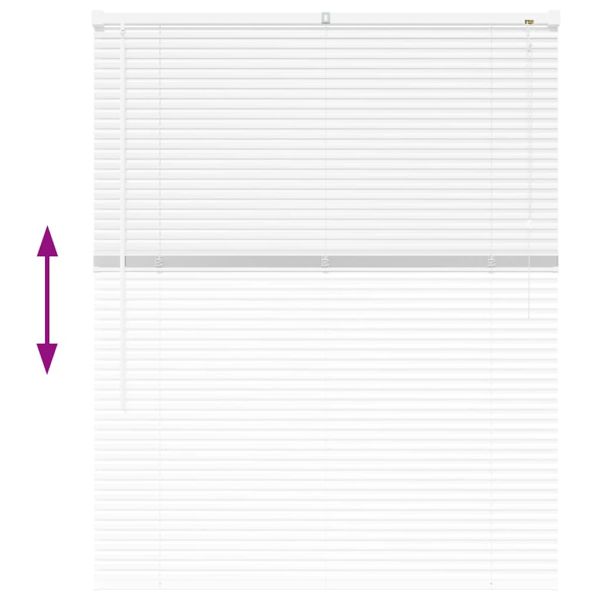 Щора за прозорец С завеси Бяло Алуминий