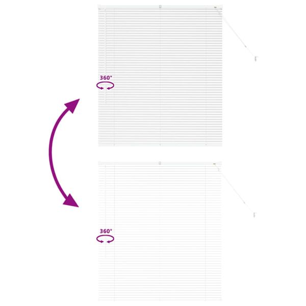 Щора за прозорец С завеси Бяло Алуминий