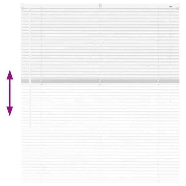 Щора за прозорец С завеси Бяло Алуминий