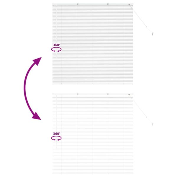 Щора за прозорец С завеси Бяло Алуминий
