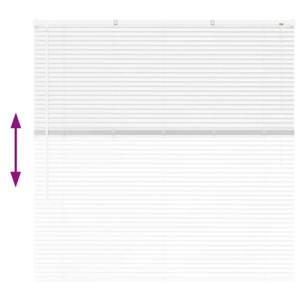 Щора за прозорец С завеси Бяло Алуминий