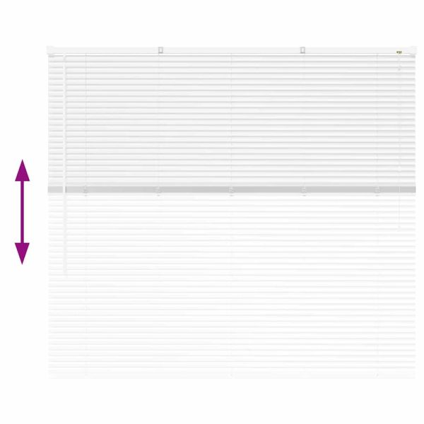 Щора за прозорец С завеси Бяло Алуминий