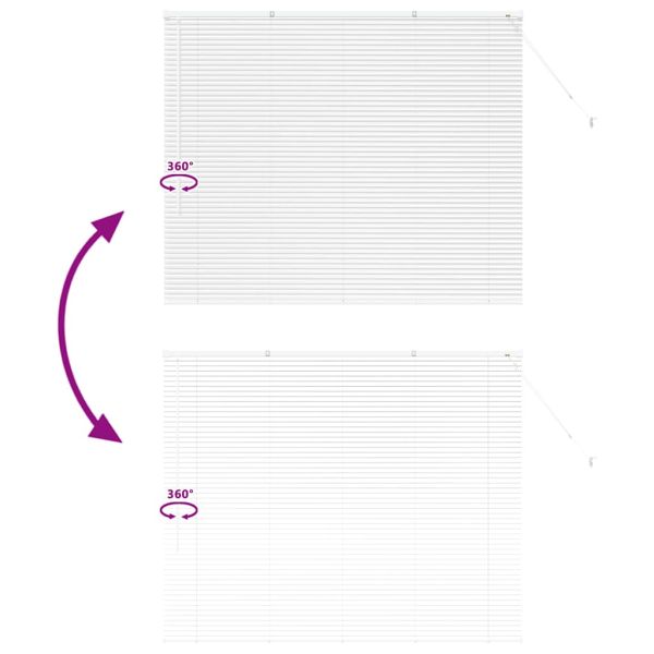 Щора за прозорец С завеси Бяло Алуминий