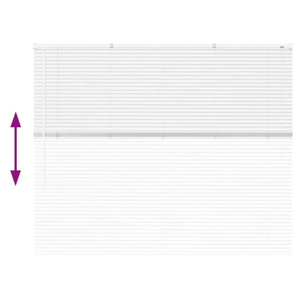 Щора за прозорец С завеси Бяло Алуминий