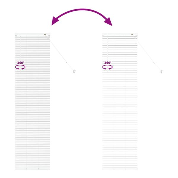 Щора за прозорец С завеси Бяло Алуминий