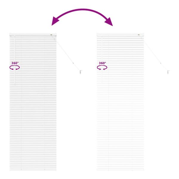 Щора за прозорец С завеси Бяло Алуминий