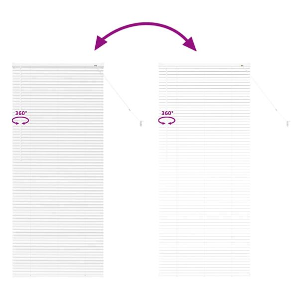 Вертикални щори С завеси Бяло 175 x 75 см Алуминий