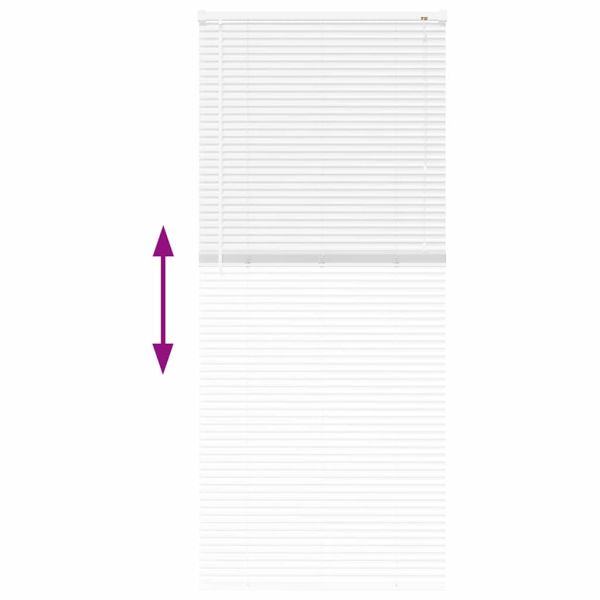 Вертикални щори С завеси Бяло 175 x 80 см Алуминий