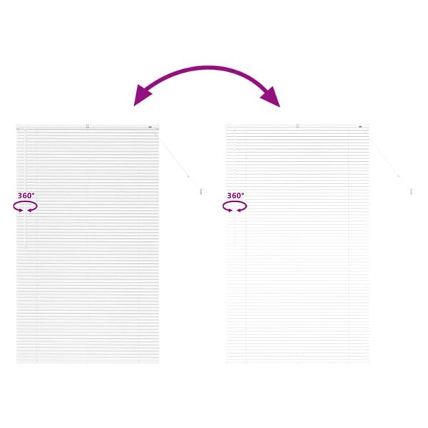 Щора за прозорец С завеси Бяло Алуминий