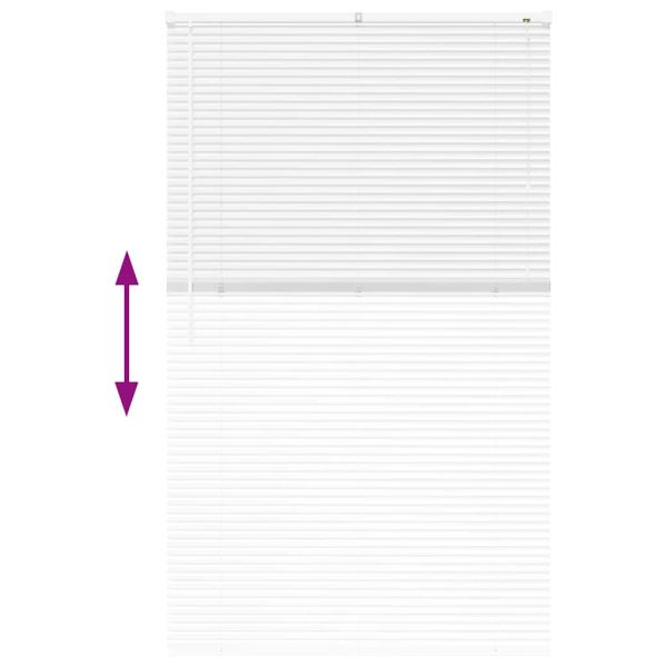 Щора за прозорец С завеси Бяло Алуминий