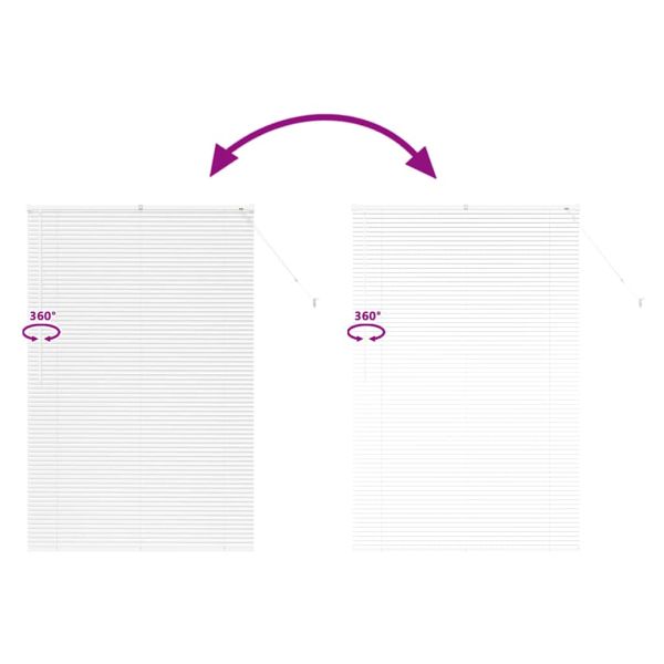 Щора за прозорец С завеси Бяло Алуминий