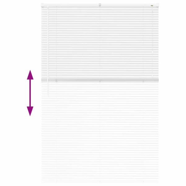 Щора за прозорец С завеси Бяло Алуминий