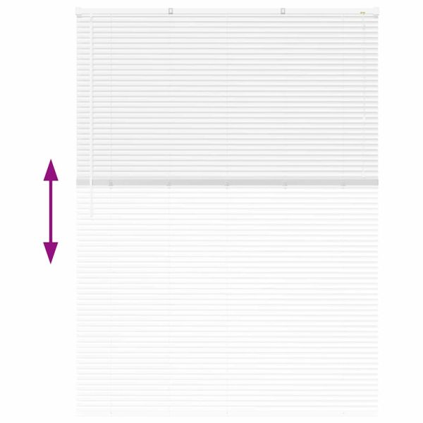 Щора за прозорец С завеси Бяло Алуминий