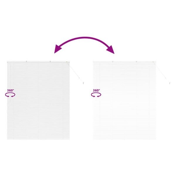 Вертикални щори С завеси Бяло 175 x 145 см Алуминий