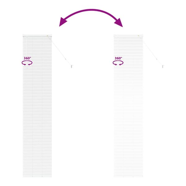 Щора за прозорец С завеси Бяло Алуминий