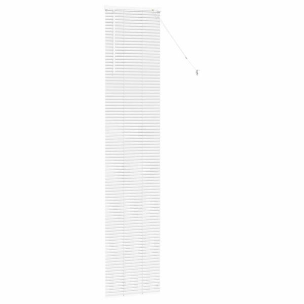 Вертикални щори С завеси Бяло 220 x 45 см Алуминий